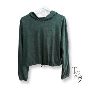 Born Primitive NWT Lightweight Cropped Athletic Hoodie Pullover in Green Size M